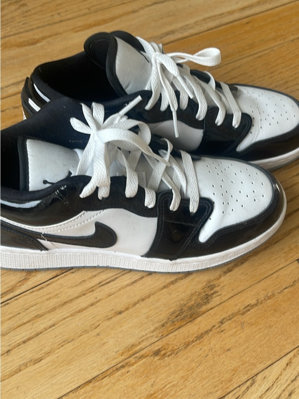 Air Jordan 1 Nike Low-Top Sneakers in Black and White